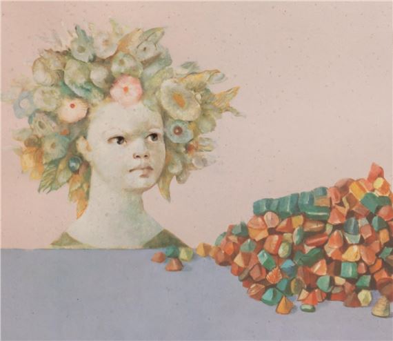 Canevas Brodé Fini – La Toilette – 64x50 Cm – Tableau D'occasion