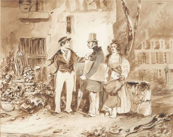 Village Scene, May 1833 by Henry Monnier, May 1833
