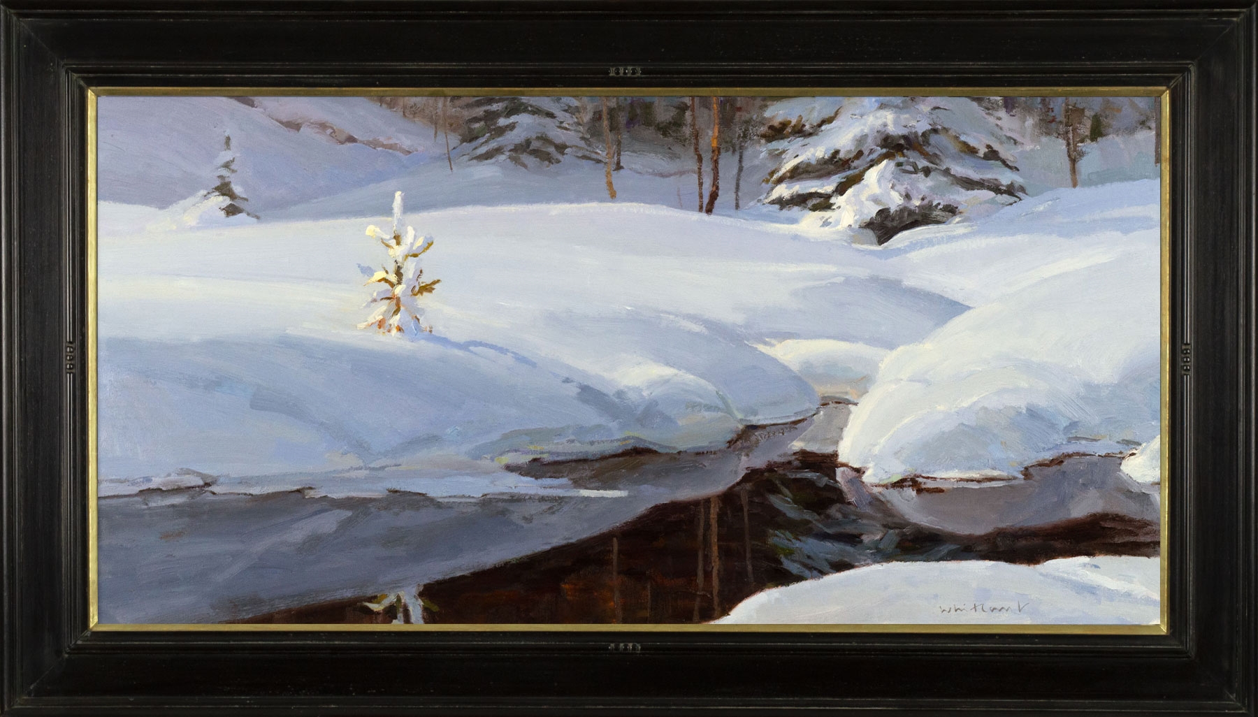 Skip Whitcomb | Skip Whitcomb (1946-) Creek in Winter | MutualArt