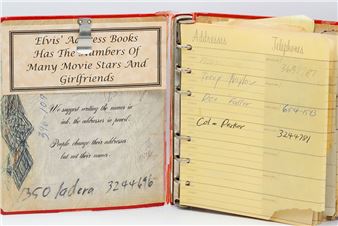 Personal Telephone and Address Book, and Other Memorabilia Owned by Elvis Presley to Be Auctioned Today