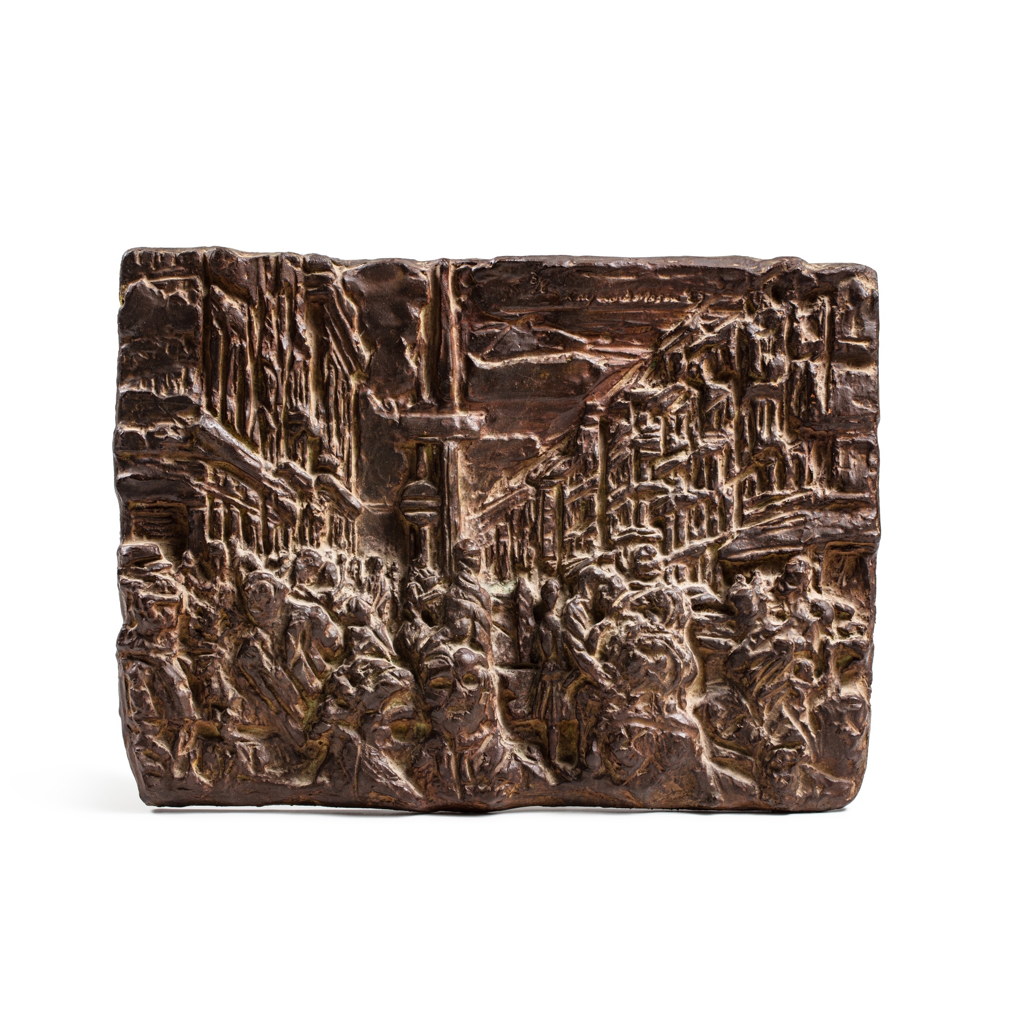 Artwork by Raymond Mason, Sans titre, Made of bronze