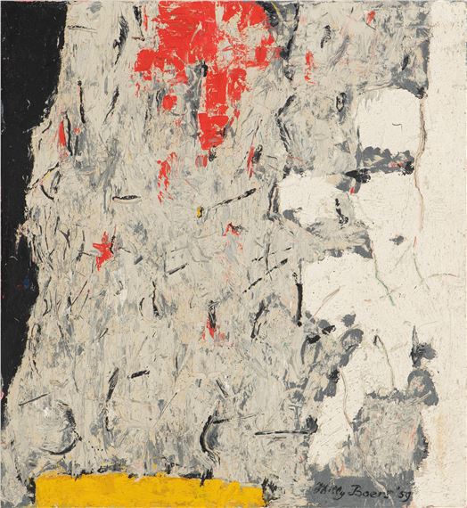 (Composition in red and yellow) by Willy Boers, 1959