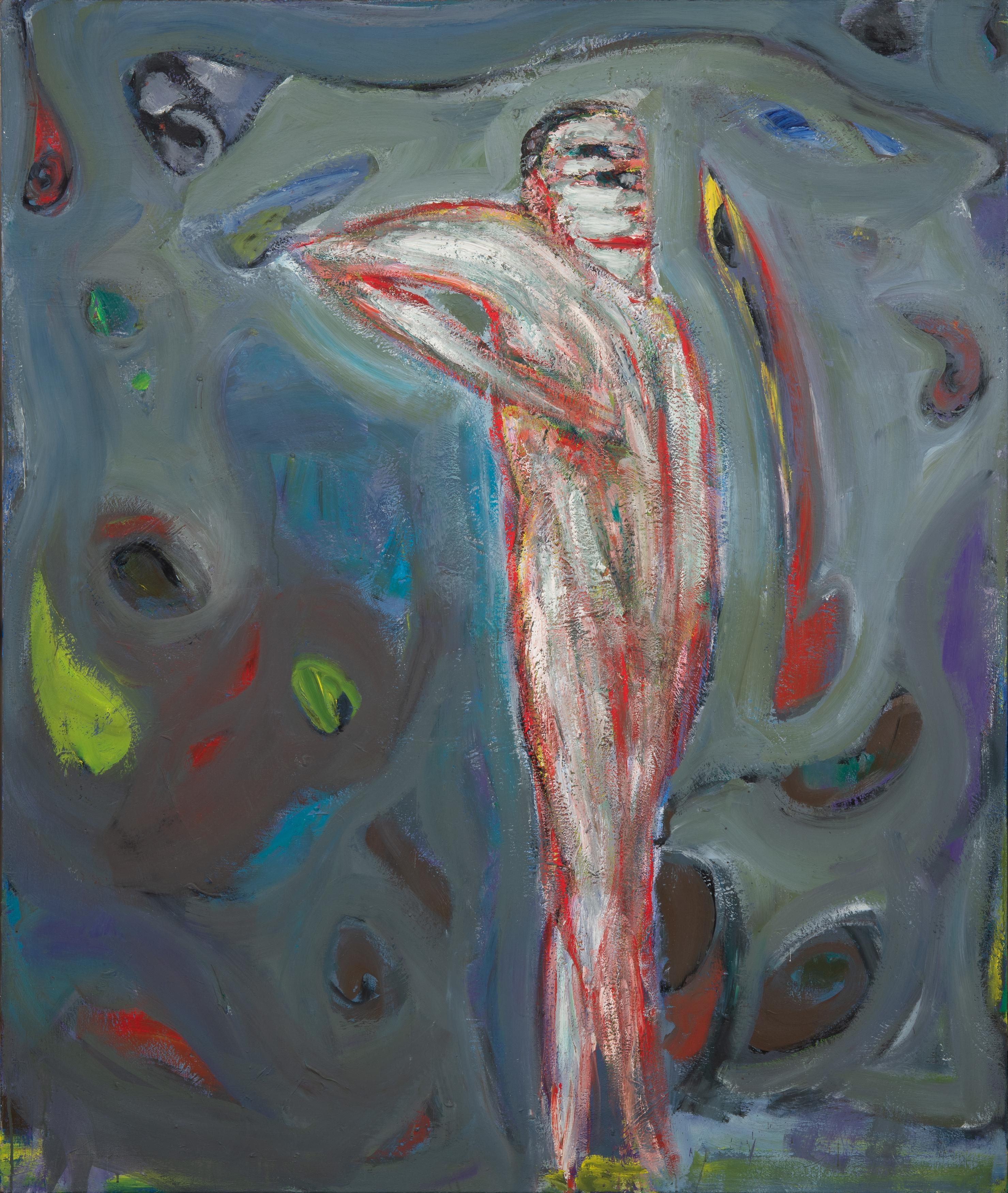 Artwork by Alphons Freijmuth, Op de tenen [On tiptoe], Made of Oil on canvas