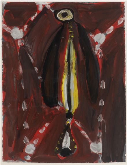 (Composition in shades of red, yellow and white)