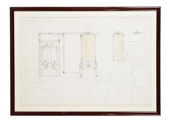 DESIGN FOR THE PANELLING OF A SALON IN THE CHATEAU LAJUDIE - Louis Lenormand