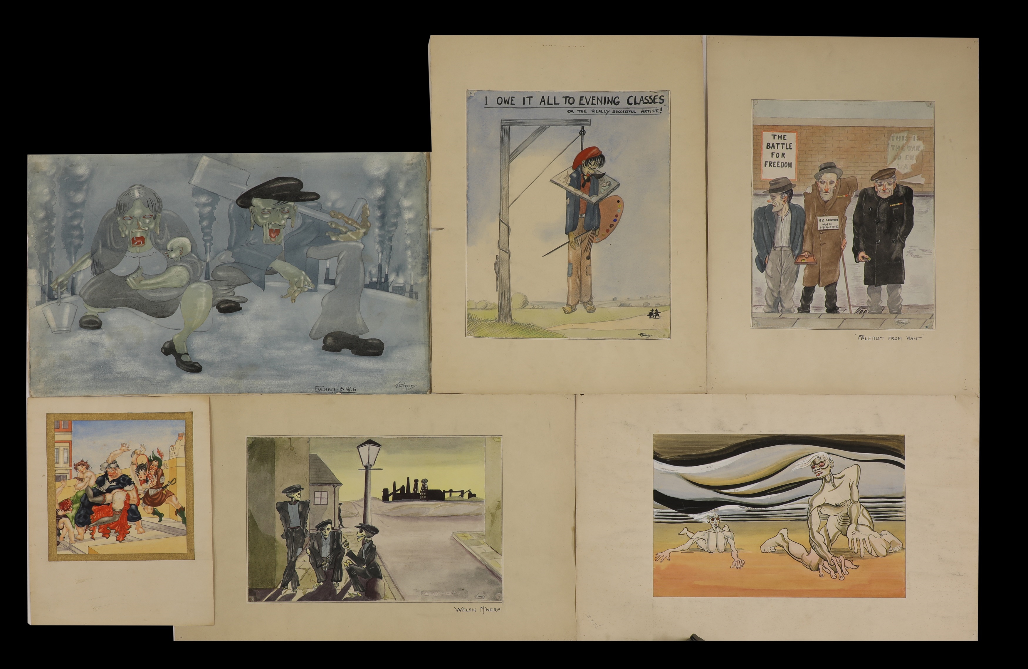 Thomas Diffley | a portfolio of six watercolours titles include Fulham ...