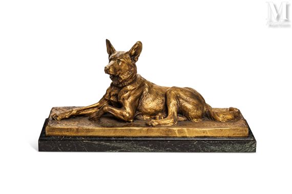 "Chien couché" by Charles Paillet