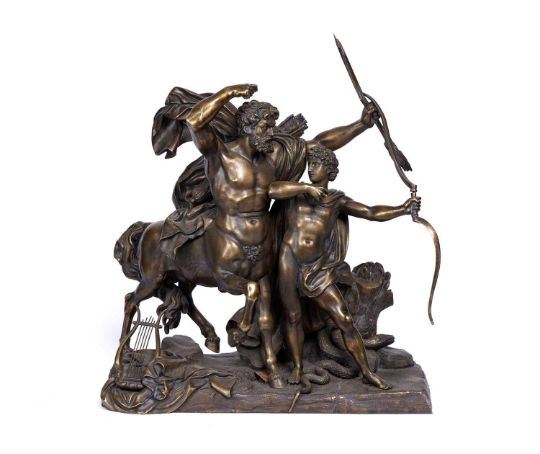 François Rude | A 19TH CENTURY BRONZE GROUP OF THE EDUCATION OF ...