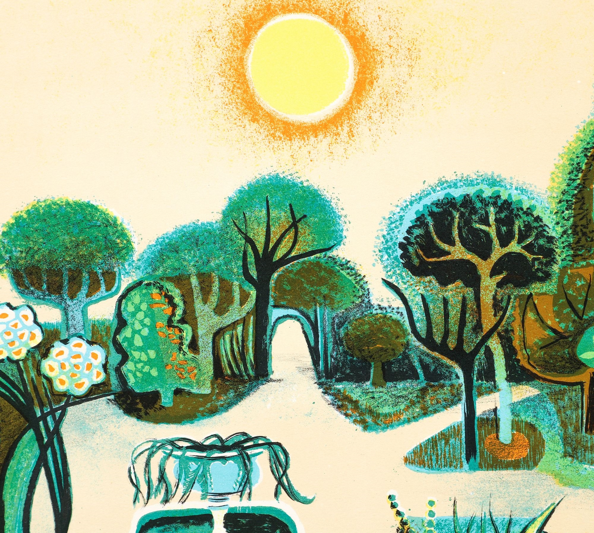 Richard Slater | Untitled Garden Scene | MutualArt