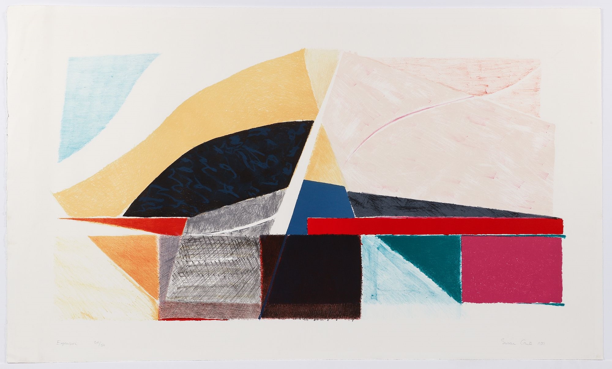 Artwork by Susan Crile, Expansion, Made of color lithograph on BFK Rives