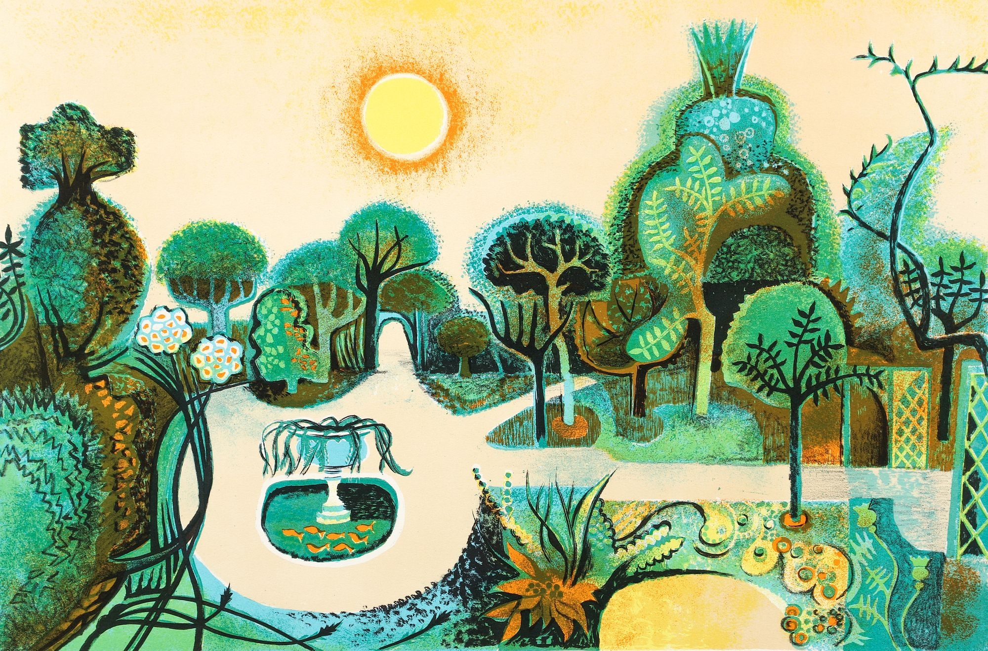 Richard Slater | Untitled Garden Scene | MutualArt