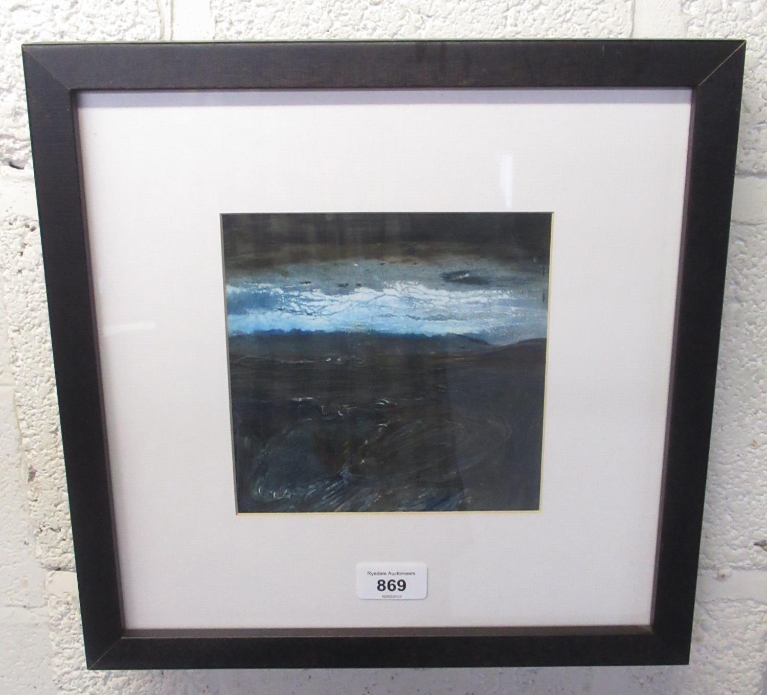 Artwork by Sallie Arcari, Mist Over The Moor, Made of acrylic oil on paper