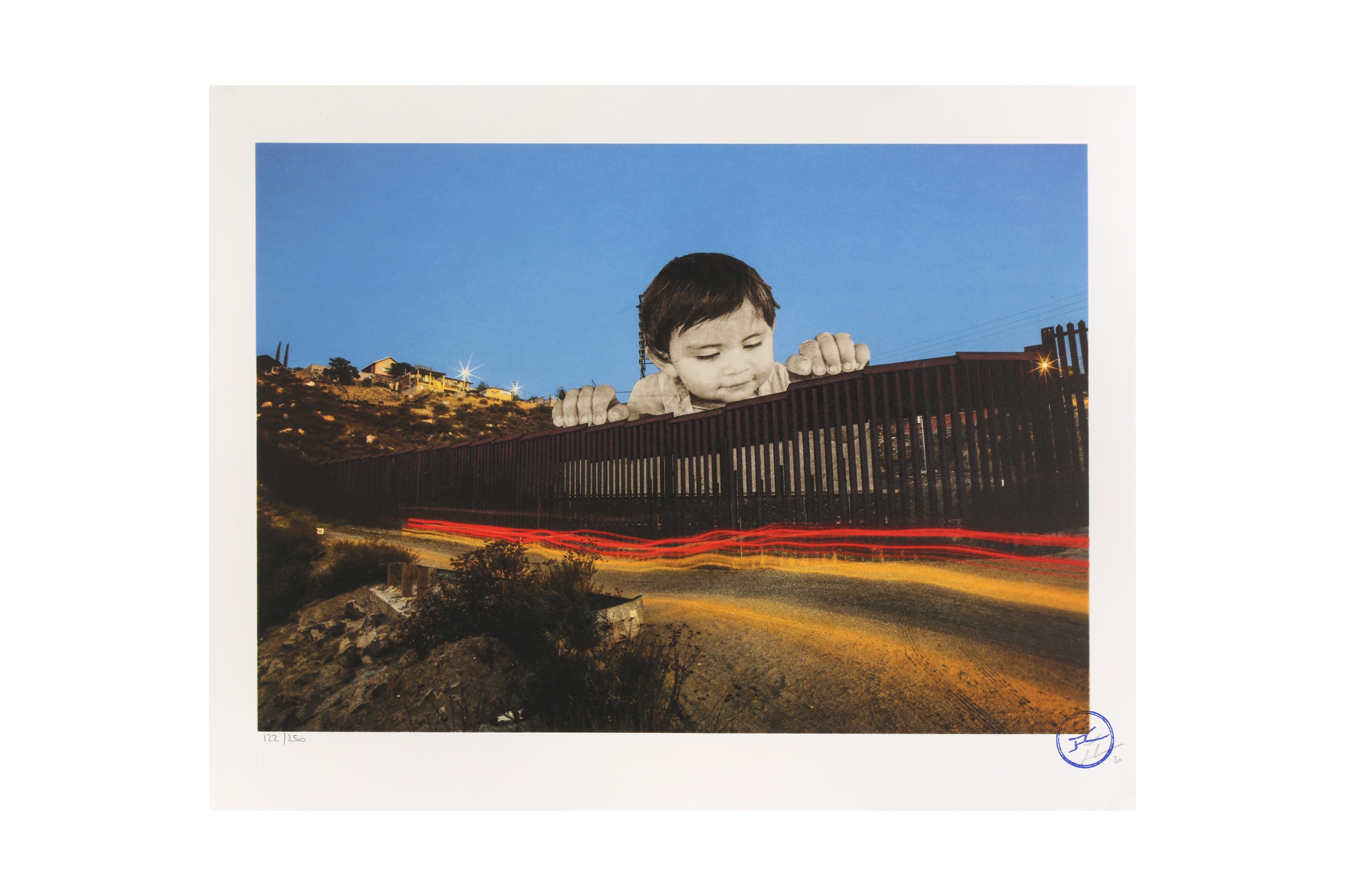 Artwork by JR, Giants, Kikito, September 6, 2017, Made of lithograph in colours on 270gsm BFK Rives wove