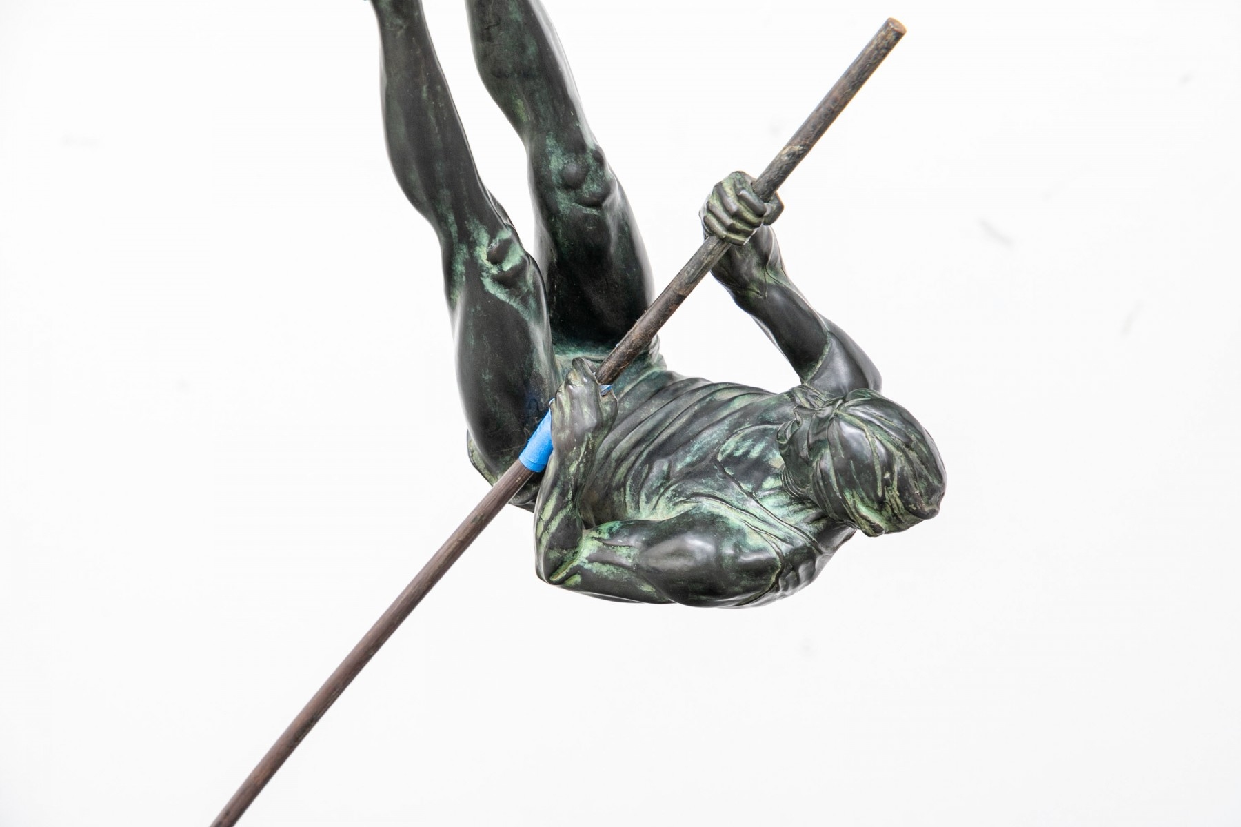 Auldwin Thomas Schomberg Bronze Pole Vaulter Sculpture By Auldwin