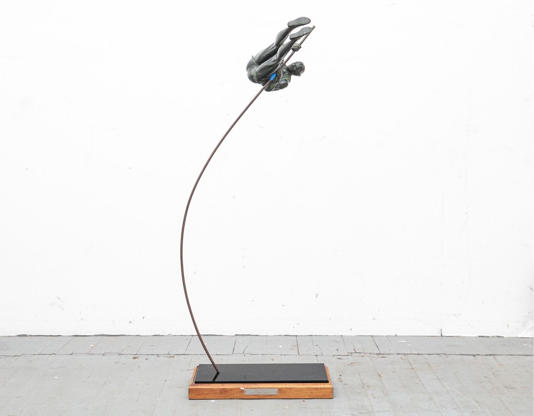 Auldwin Thomas Schomberg Bronze Pole Vaulter Sculpture By Auldwin