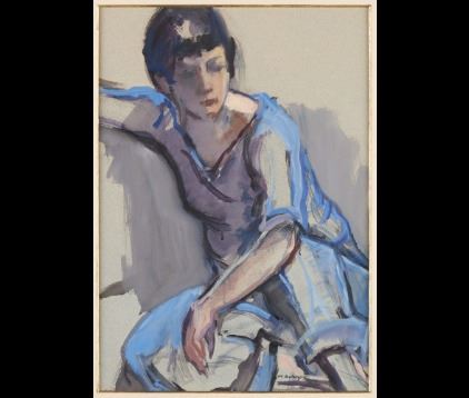 La jeune fille en bleu by Maurice Leclercq