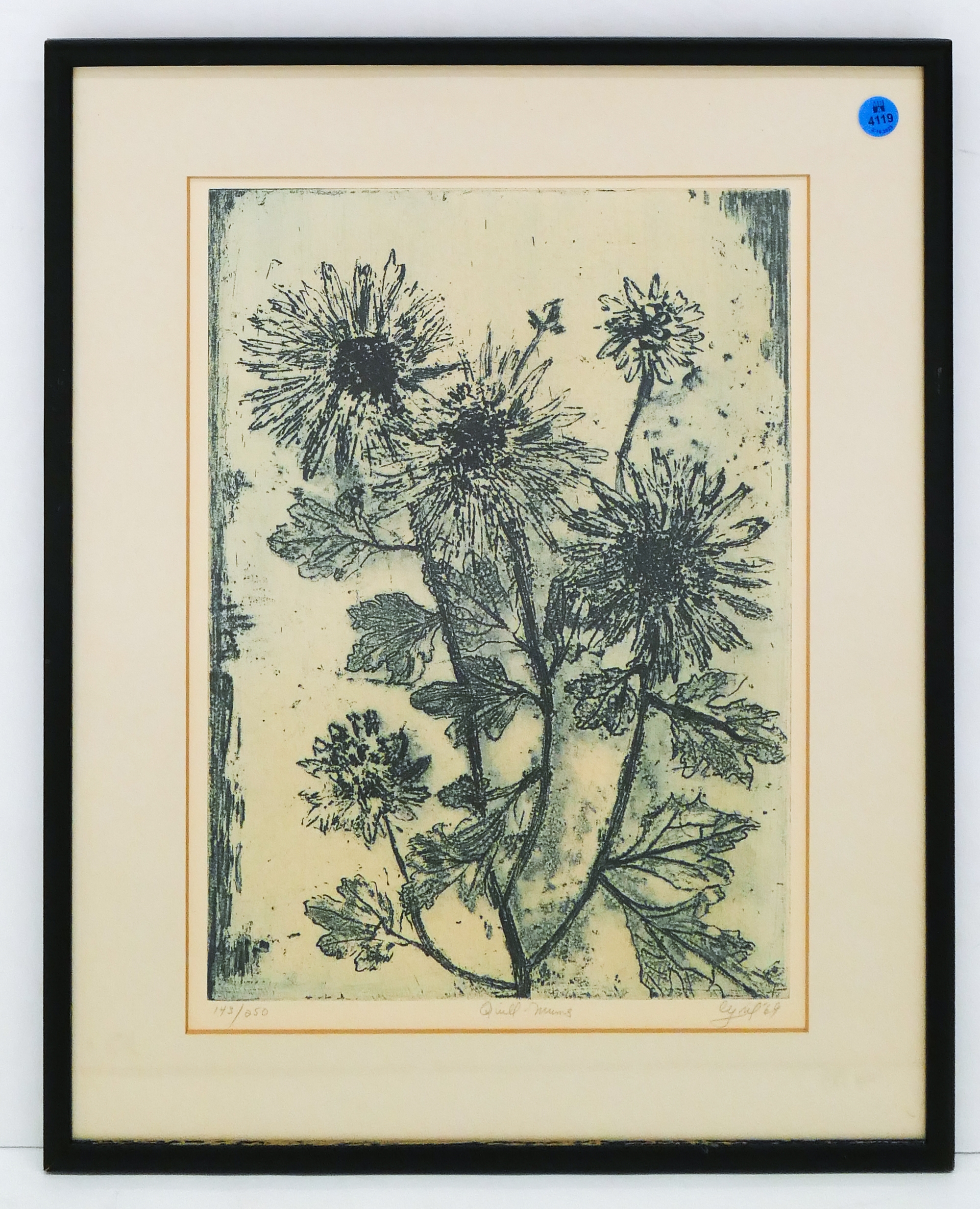 Ruth Cyril | Ruth Cyril (1938-1988 New York) 'Quill Mums' AAA Etching ...