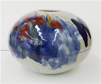 Gerald Newcomb Studio Pottery Ball Vase 9''x12'' - Gerald Newcomb