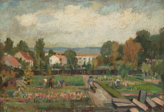 Bei der Gartenarbeit - Hugo Rohleder