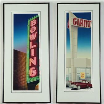 Pair: "Up Your Alley" undated and "Aspiring Market," 1990, - Clay Huffman