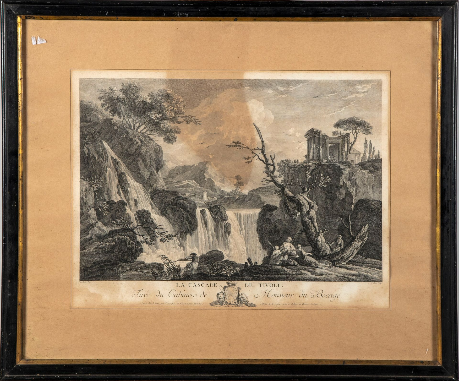 Artwork by Charles François de Lacroix, Jean Jacques LE Veau, The Tivoli Waterfall, Made of Engraving