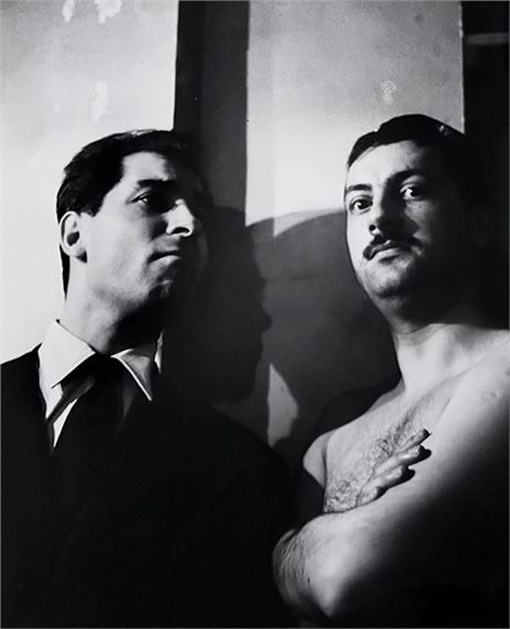 COMEDIAN Michel SERRAULT (1928-2007) and Jean POIRET (1926-1992) at Gilles' house