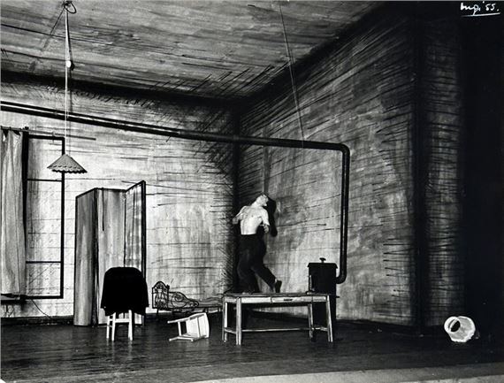 THEATER Set by Bernard BUFFET in the ballet "La chambre" by Roland Petit