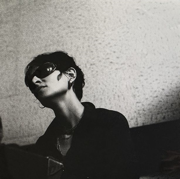 Artwork by Louis Ingigliardi, MUSIC - VARIETY BARBARA during the recording of "Soleil noir", Made of silver print