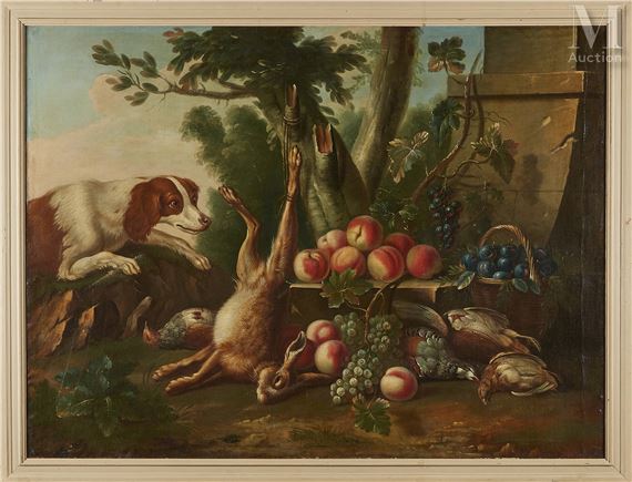 Chien près du gibier by Alexandre-François Desportes, French School, 19th Century