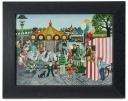 Artwork by Waltraud Bücheler, Fairground, 1976. Oil on canvas. Signed and dated., Made of Oil on canvas