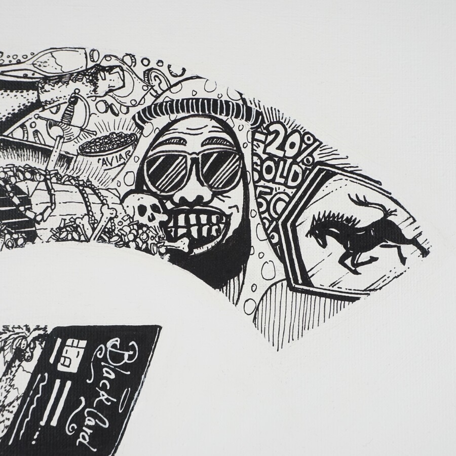 Artwork by Mulk, MONEY