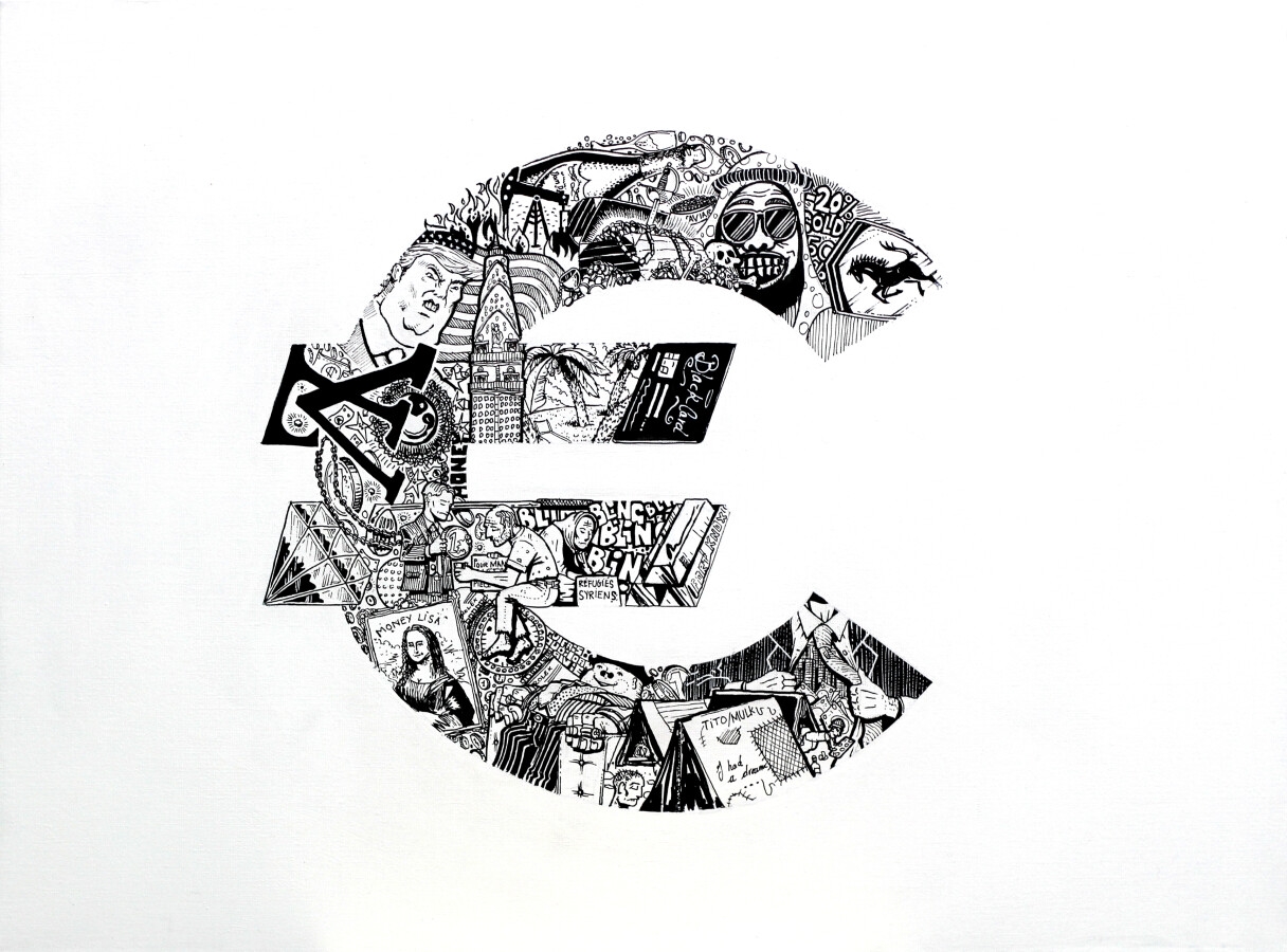 Artwork by Mulk, MONEY