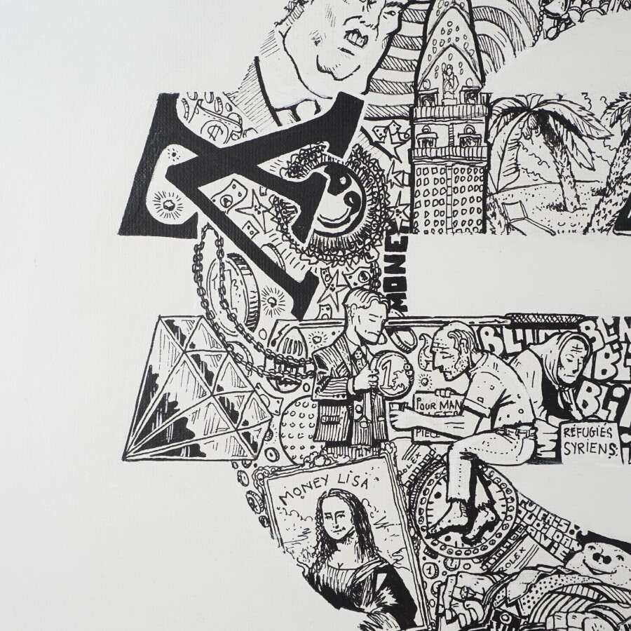 Artwork by Mulk, MONEY