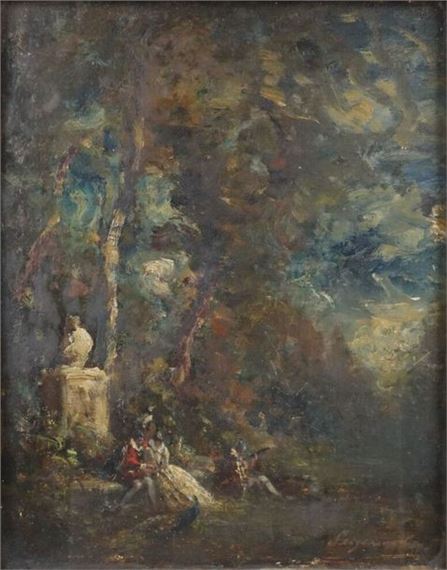 Oil on panel by Jean Seignemartin