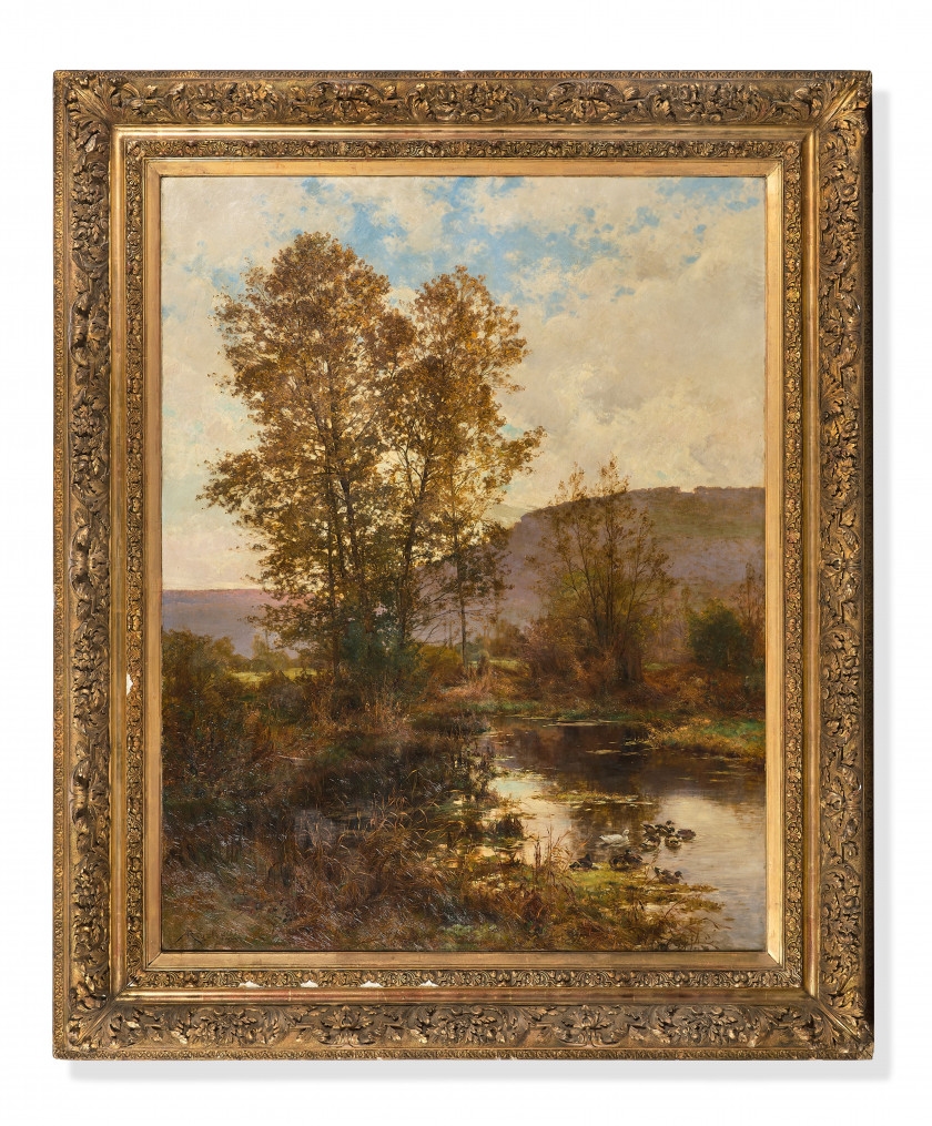 O. FROMMEL  1835-1861 , Mountain Landscape With River Around 1857 Vexxvdq 626656292