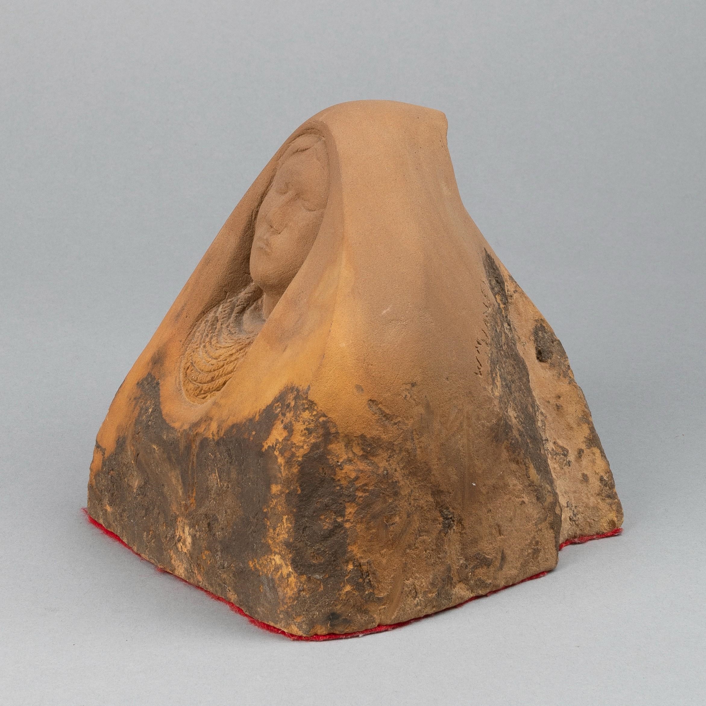 Artwork by William Haney, Fu Was (Bird-Bird Clan), 1990, Made of carved sandstone