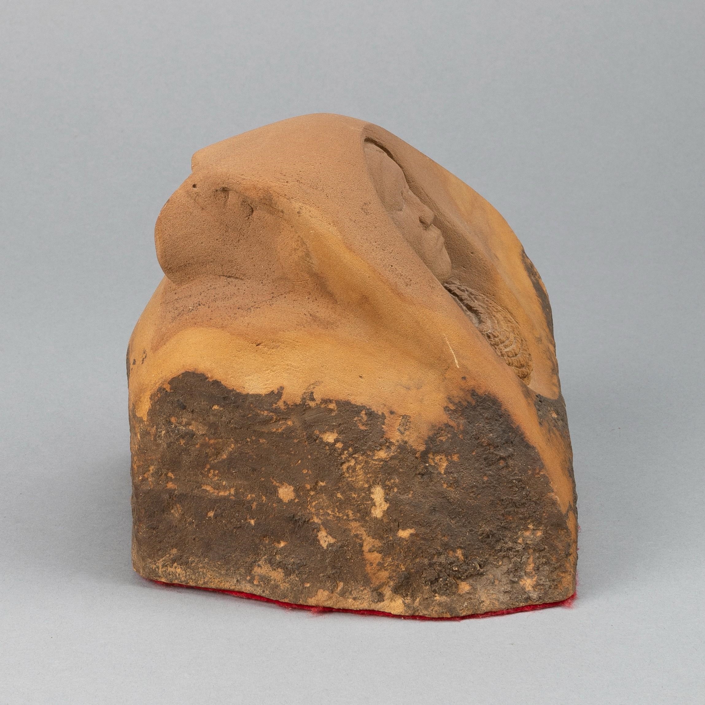 Artwork by William Haney, Fu Was (Bird-Bird Clan), 1990, Made of carved sandstone