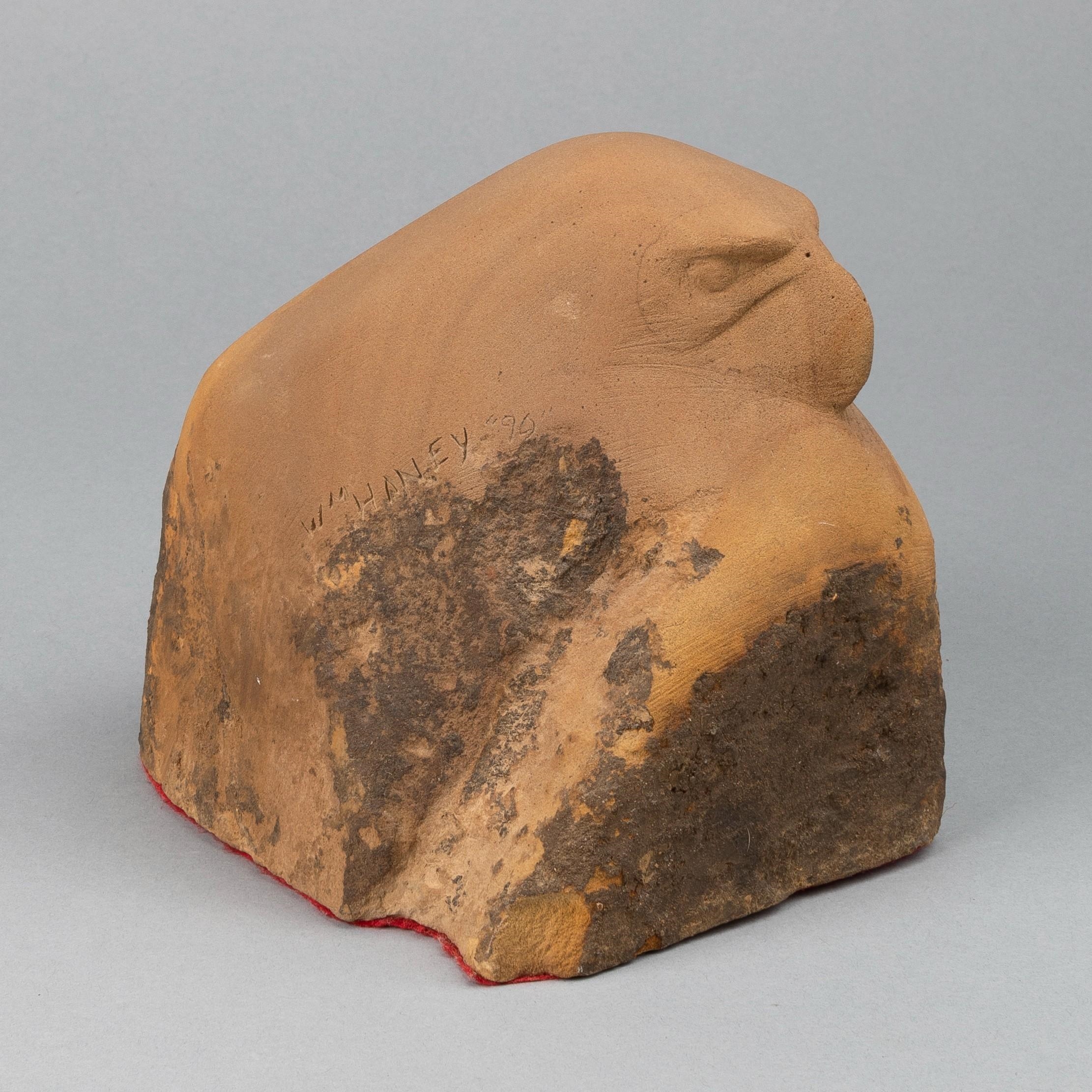 Artwork by William Haney, Fu Was (Bird-Bird Clan), 1990, Made of carved sandstone