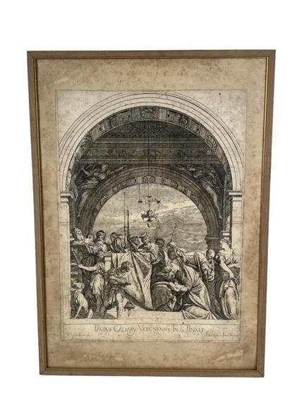 Paolo Veronese | CHRIST IN THE TEMPLE ENGRAVING Height: 27 in. by Width ...