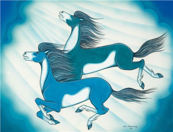 Al Momaday | Blue Horses, 1974 (1974) | MutualArt
