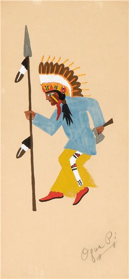 Untitled (Dancing Figure with Spear) by Abel Sanchez