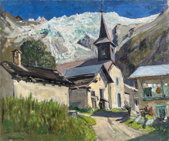 The Church in Chamonix Mint Blank by Serge Agababian Sedrac