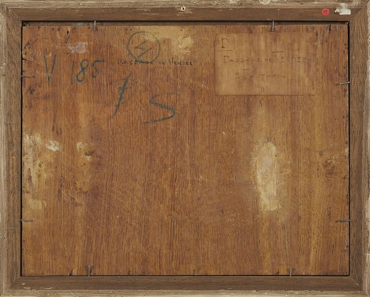 Artwork by Ernest Germain Vauthrin, Landscape of Vendée, Made of oil on panel