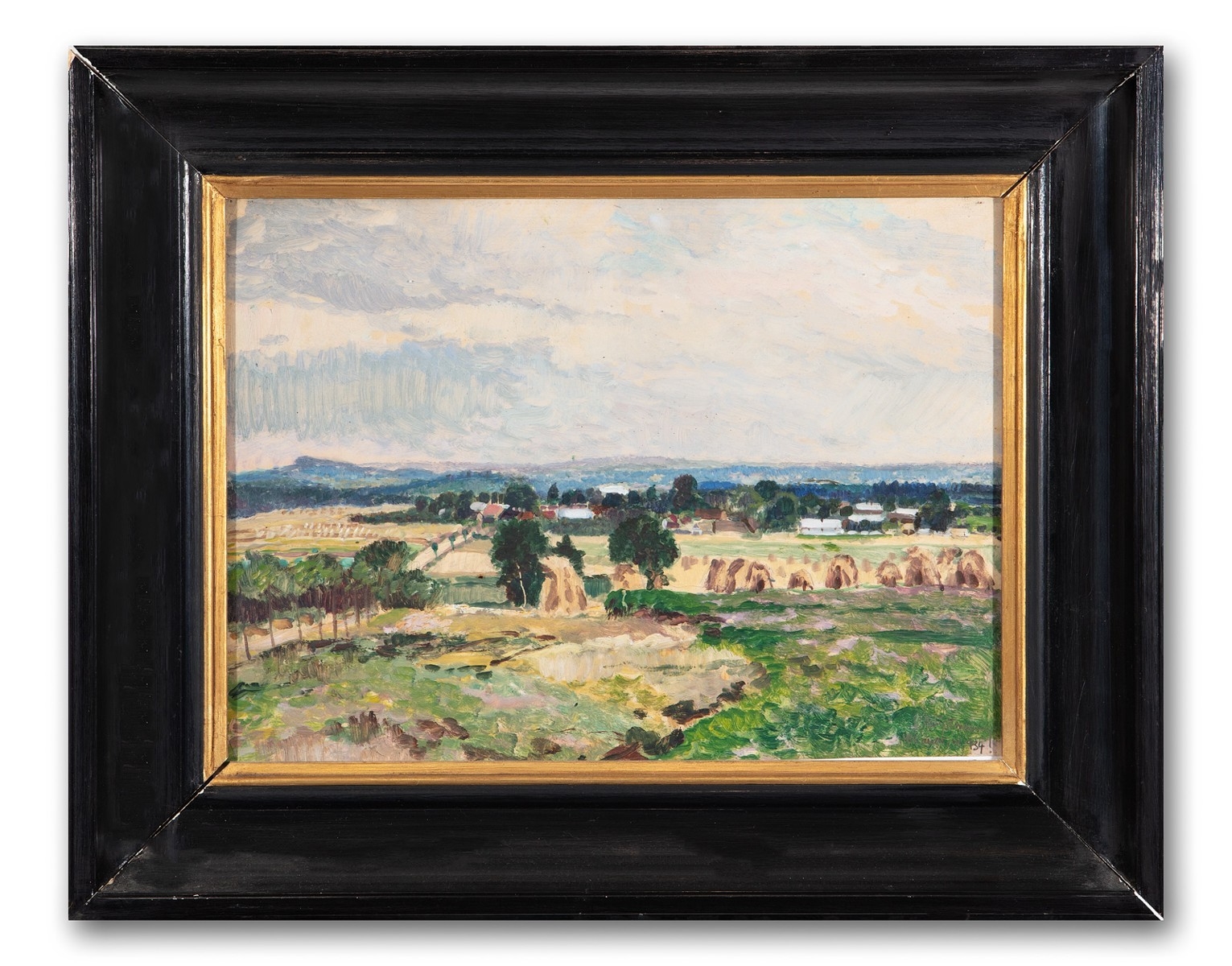 Artwork by Jaromír Sedláček-Hauptmann, Vlkanov na Vysočině, Made of olej na lepence