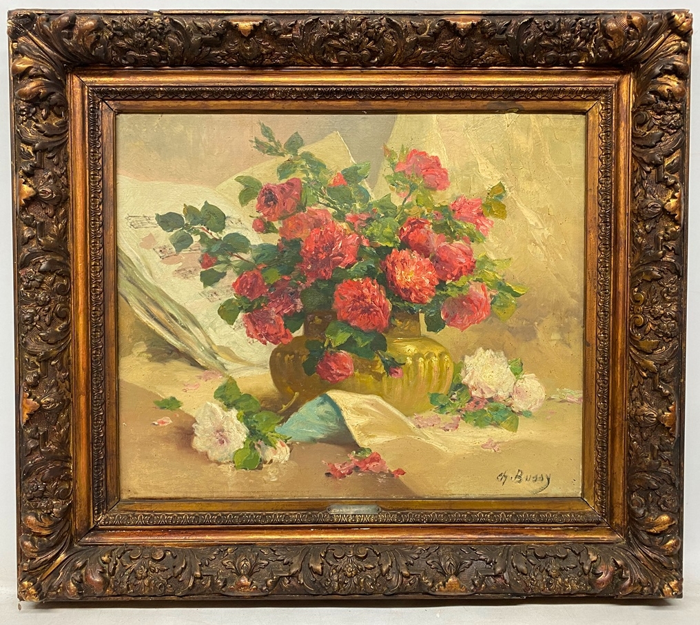 Artwork by A. Bussy, Florero, Made of Oleo sobre tela