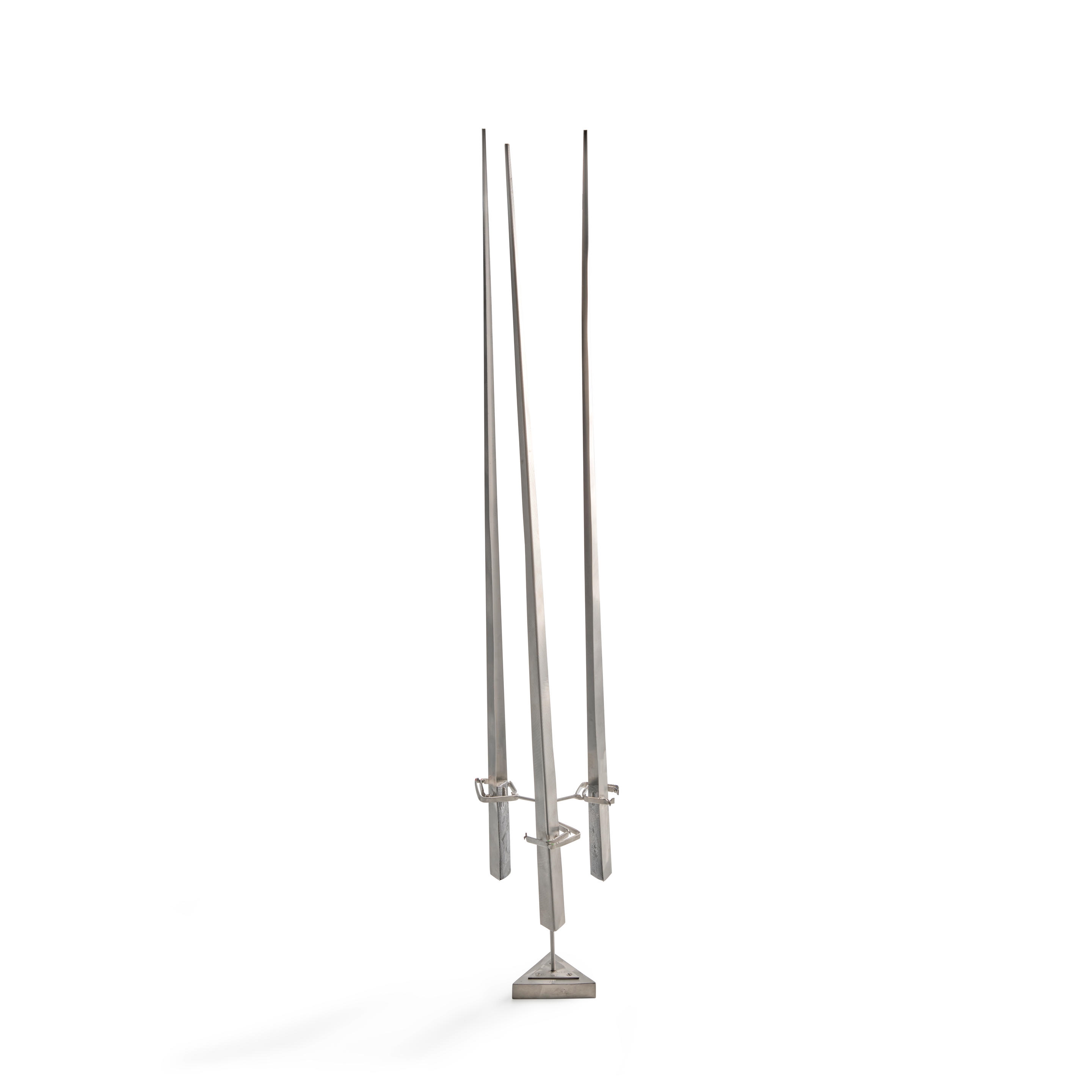 George Rickey | Three Lines Up with Gimbals (1992) | MutualArt