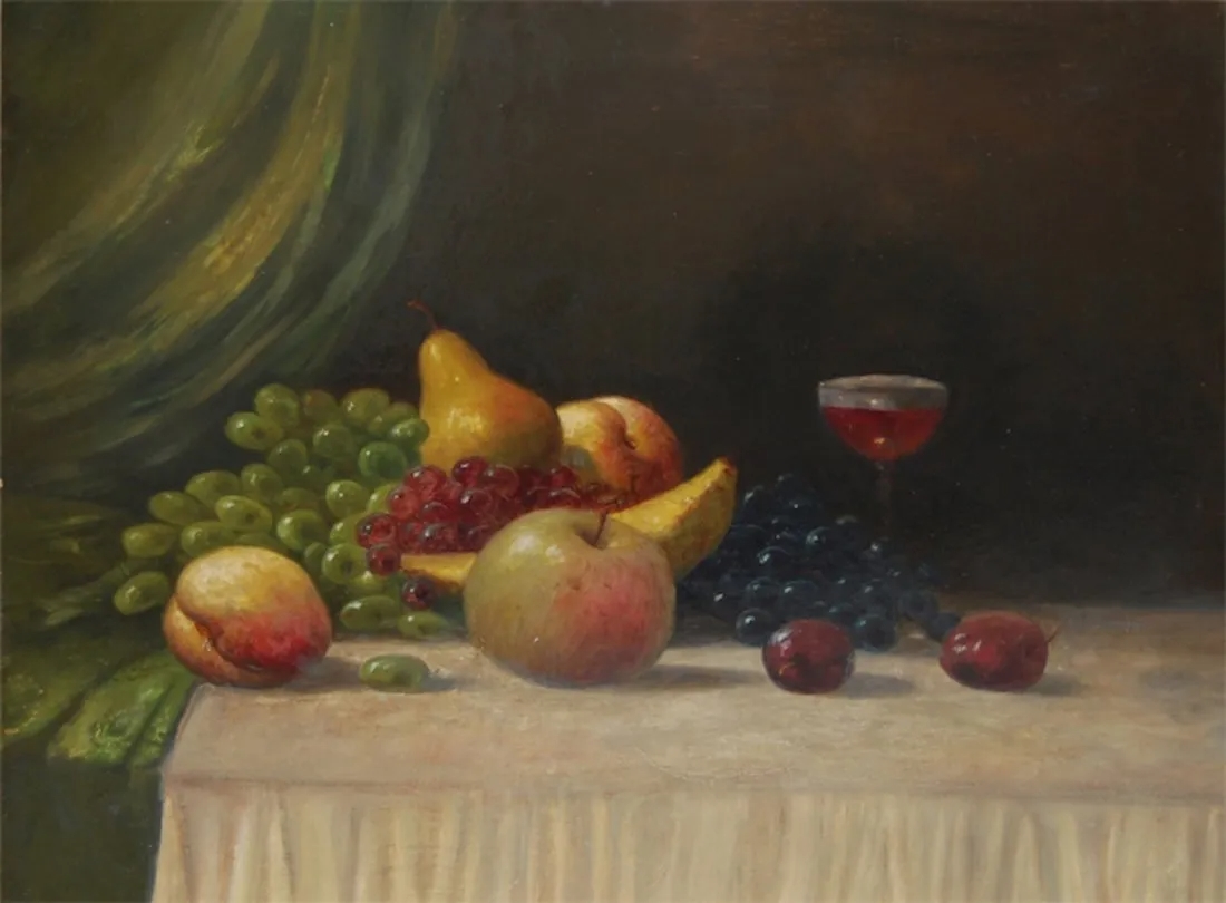 Artwork by Robert S. Duncanson, Still Life, Made of oil on canvas