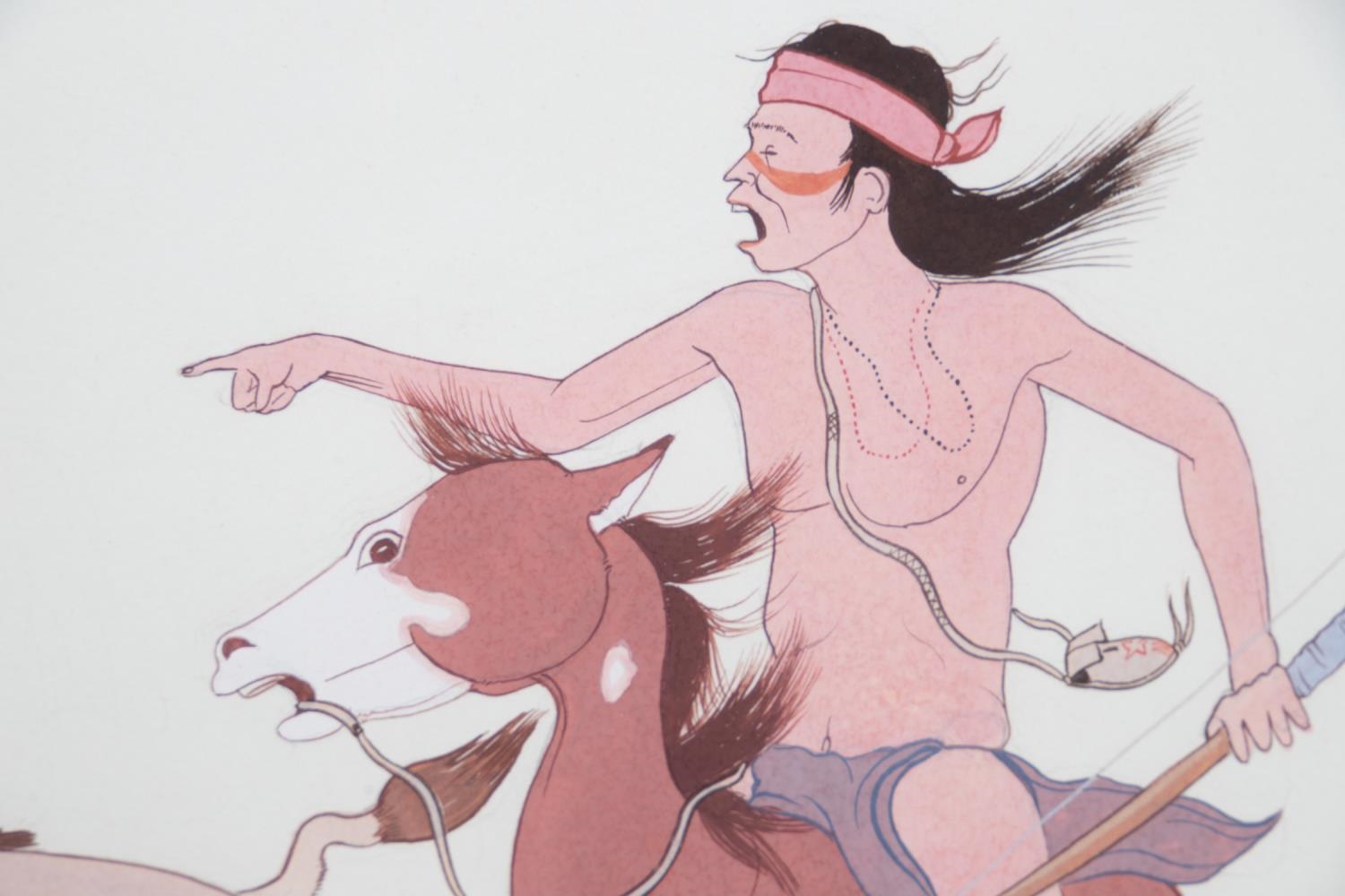Allan Houser | Apache Buffalo Hunt (1938) | MutualArt