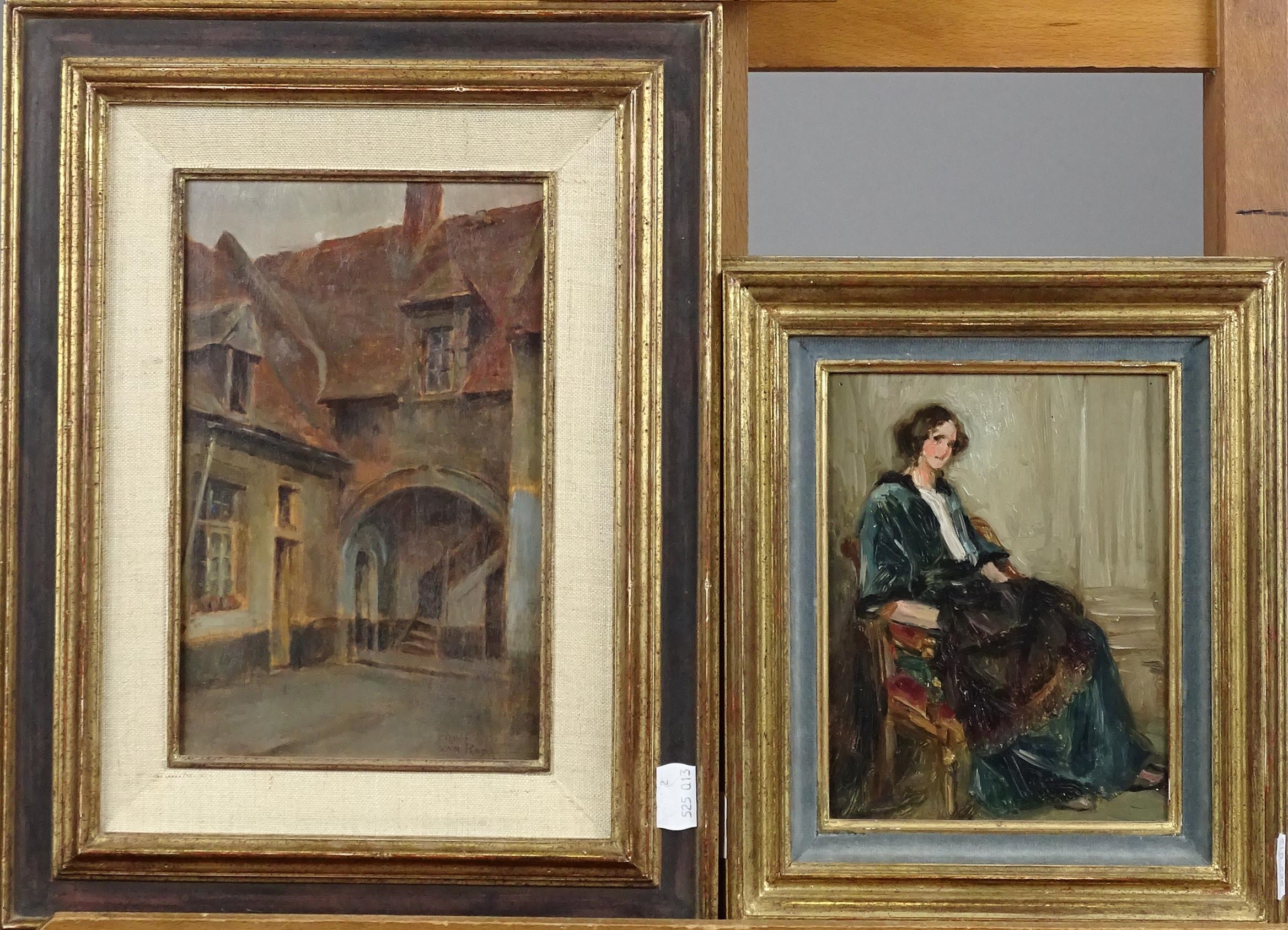 Artwork by Dolf van Roy, Esquisse de dame; Vue de passage, Made of oil on panel