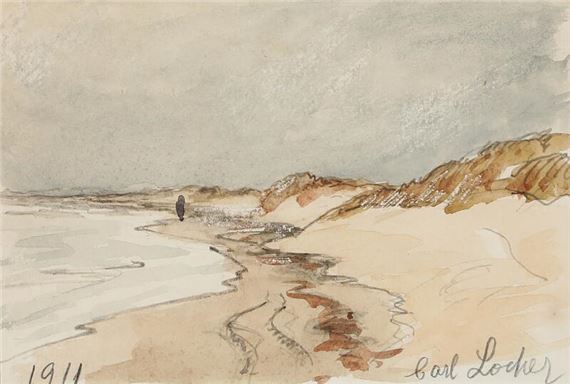 Carl Ludvig Thilson Locher | Coastal scene from Skagen (1911) | MutualArt